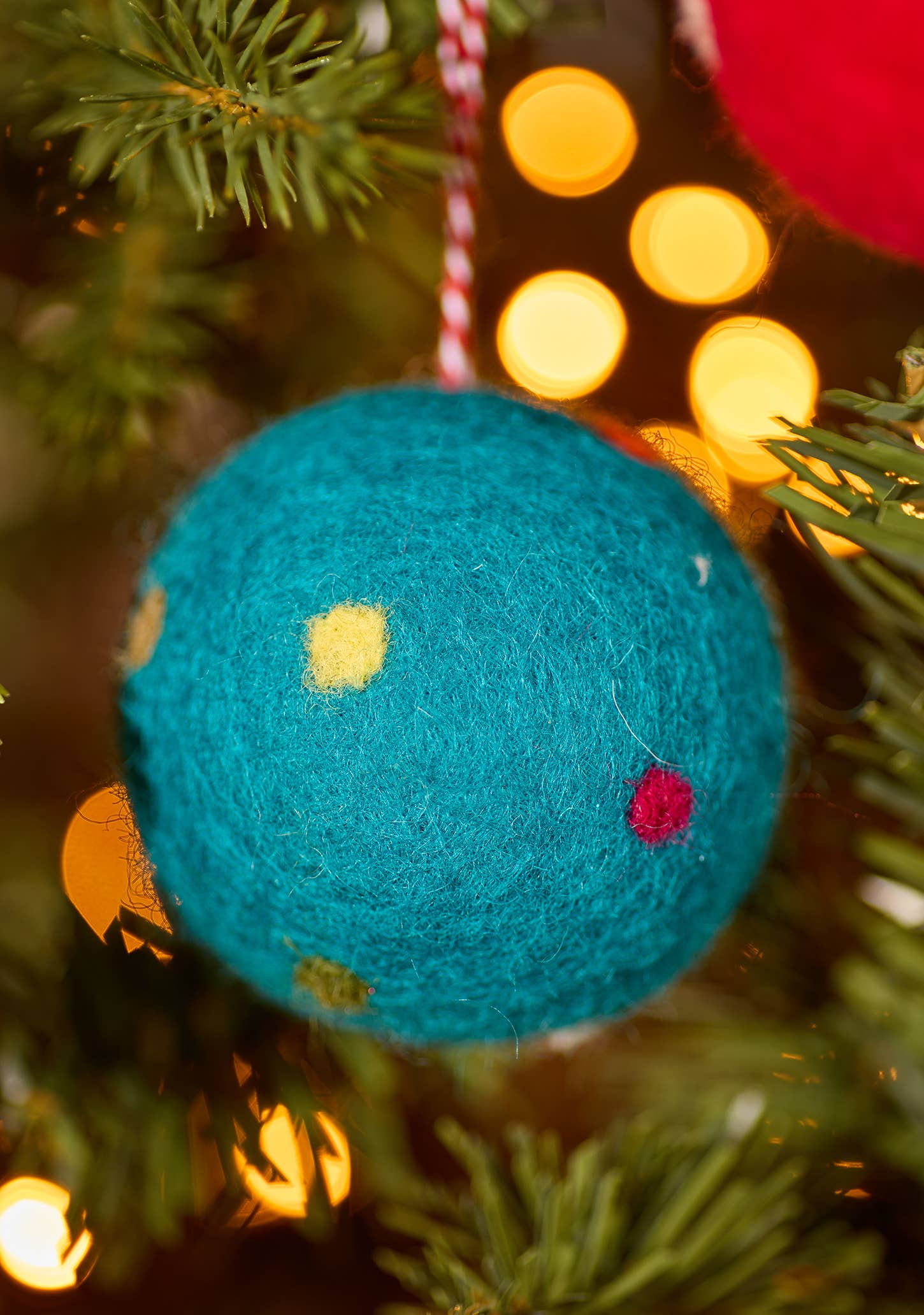 Felt Dotty Rainbow Baubles