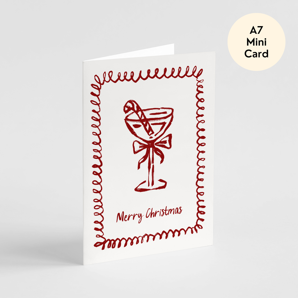 Candy Cane Cocktail Christmas Card