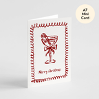 Candy Cane Cocktail Christmas Card