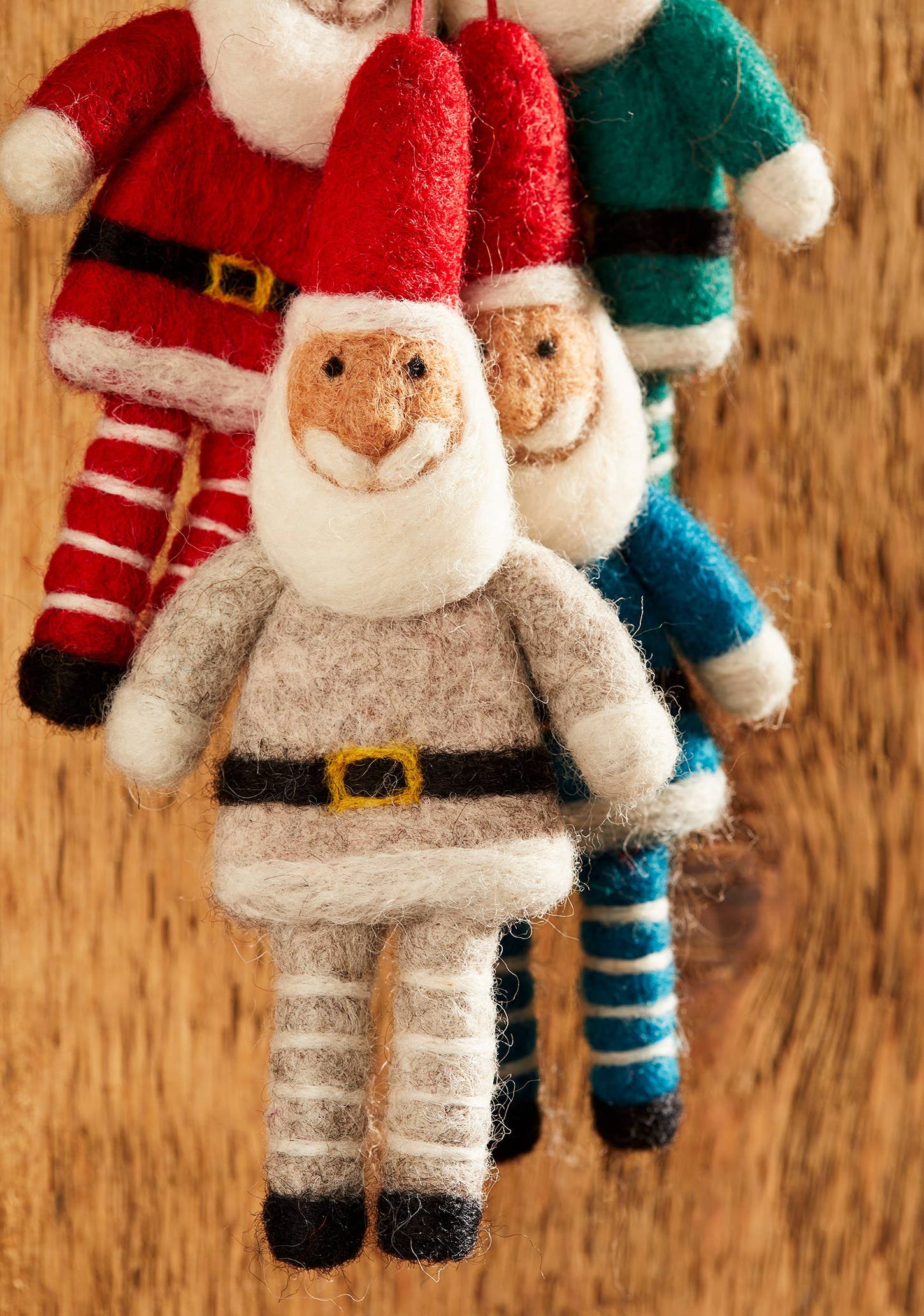 Felt Santa With Stripey Legs Decoration