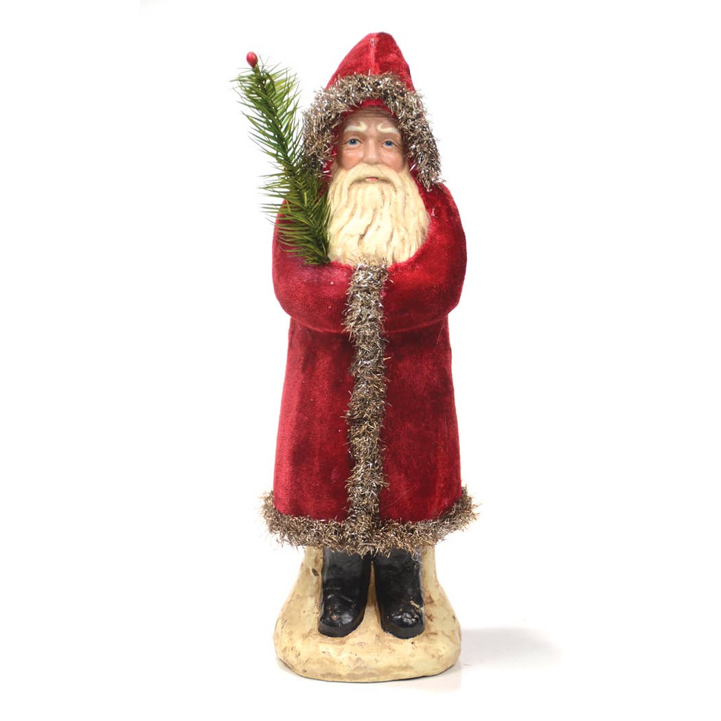 12"  Velvet Belsnickle Standing Santa