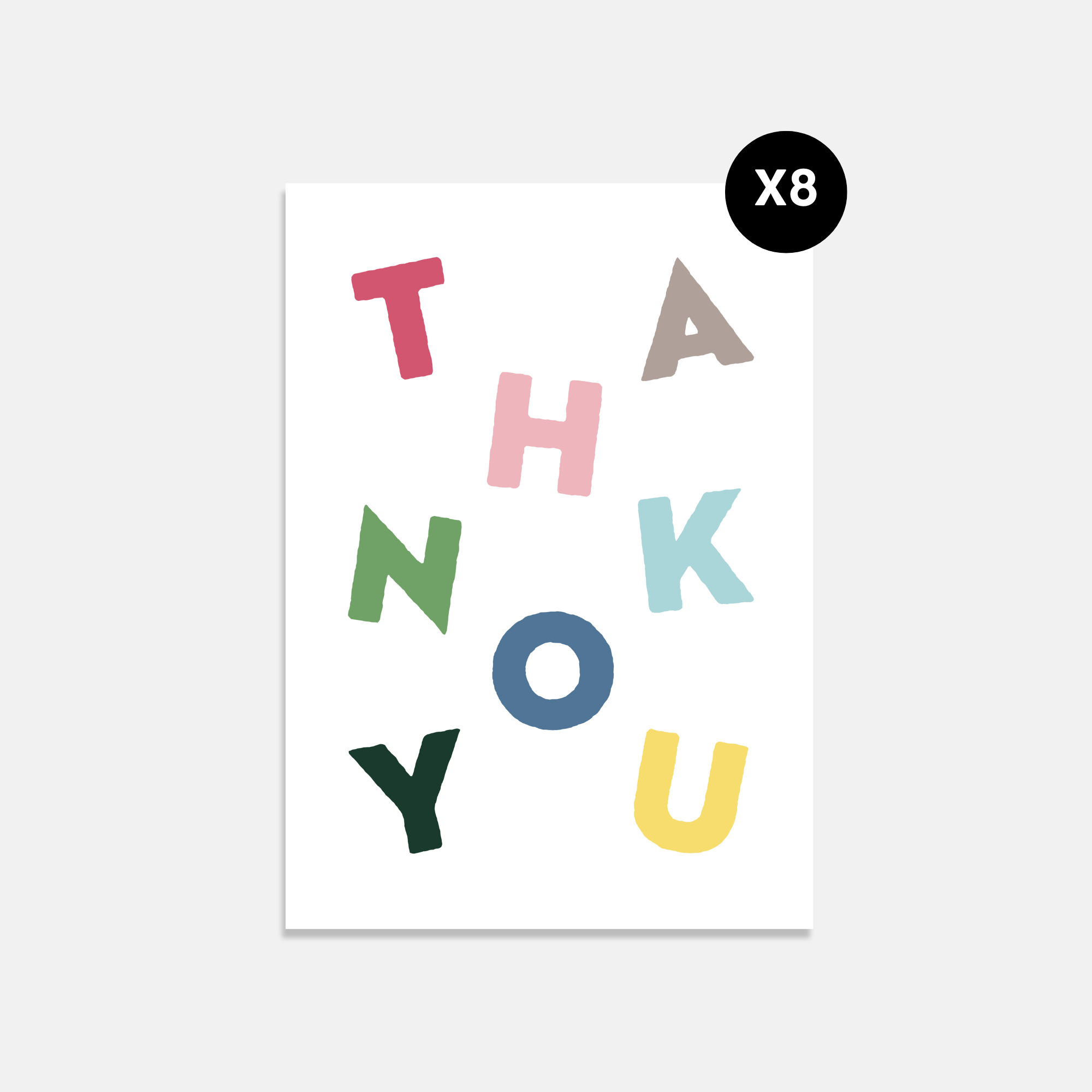 Thank You Card - Pack of 8