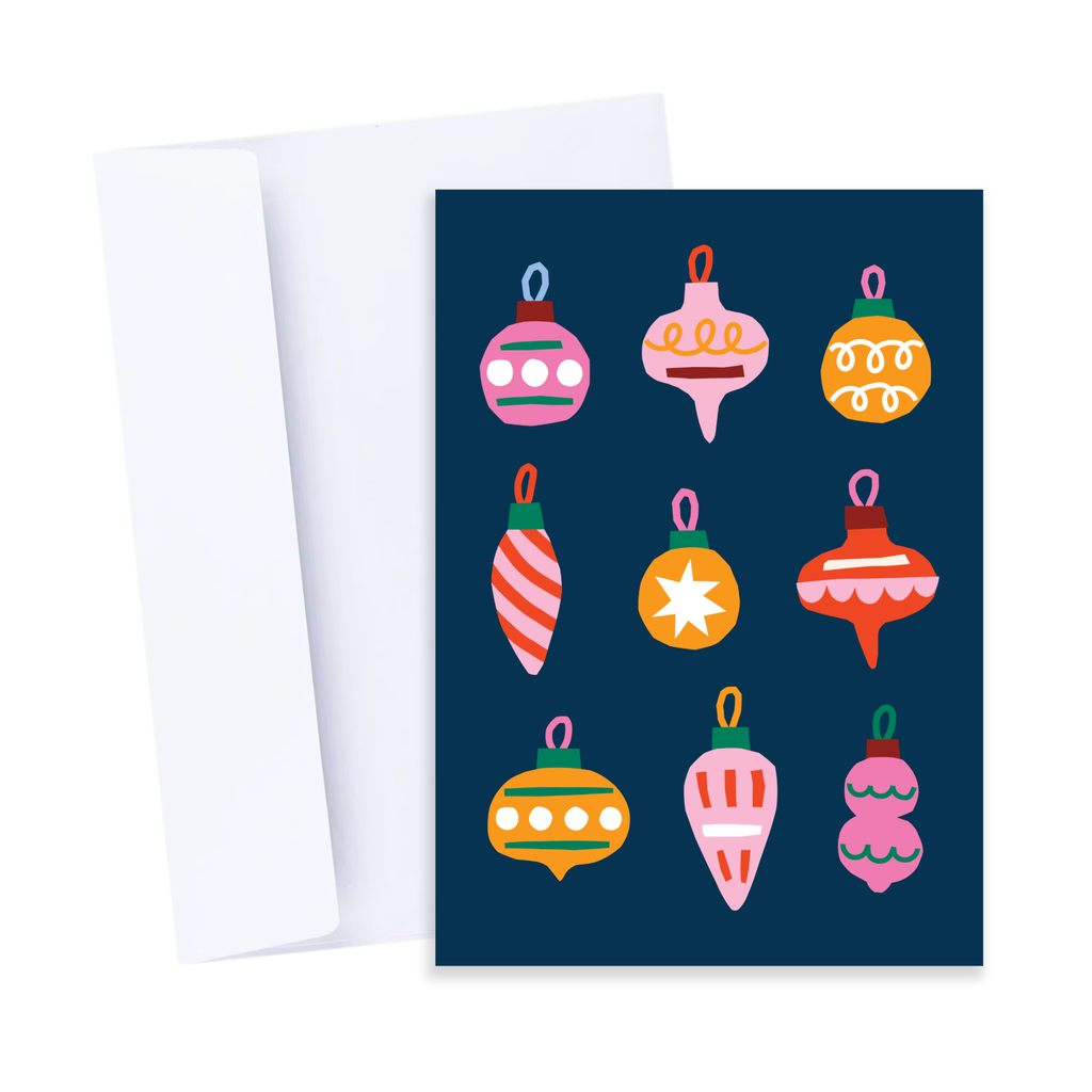 Baubles Christmas Card