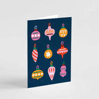 Baubles Christmas Card