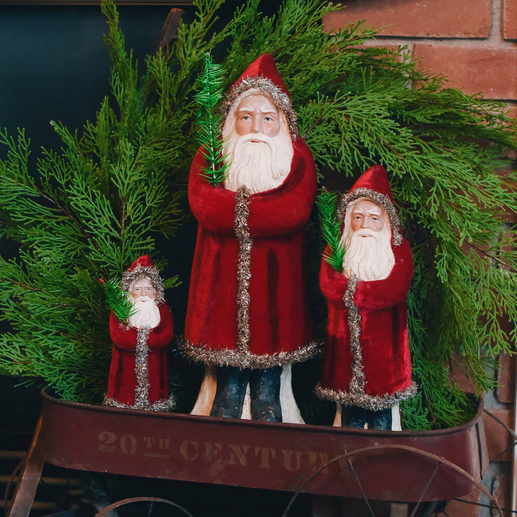 12"  Velvet Belsnickle Standing Santa