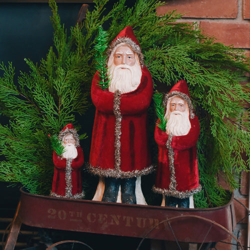 12"  Velvet Belsnickle Standing Santa