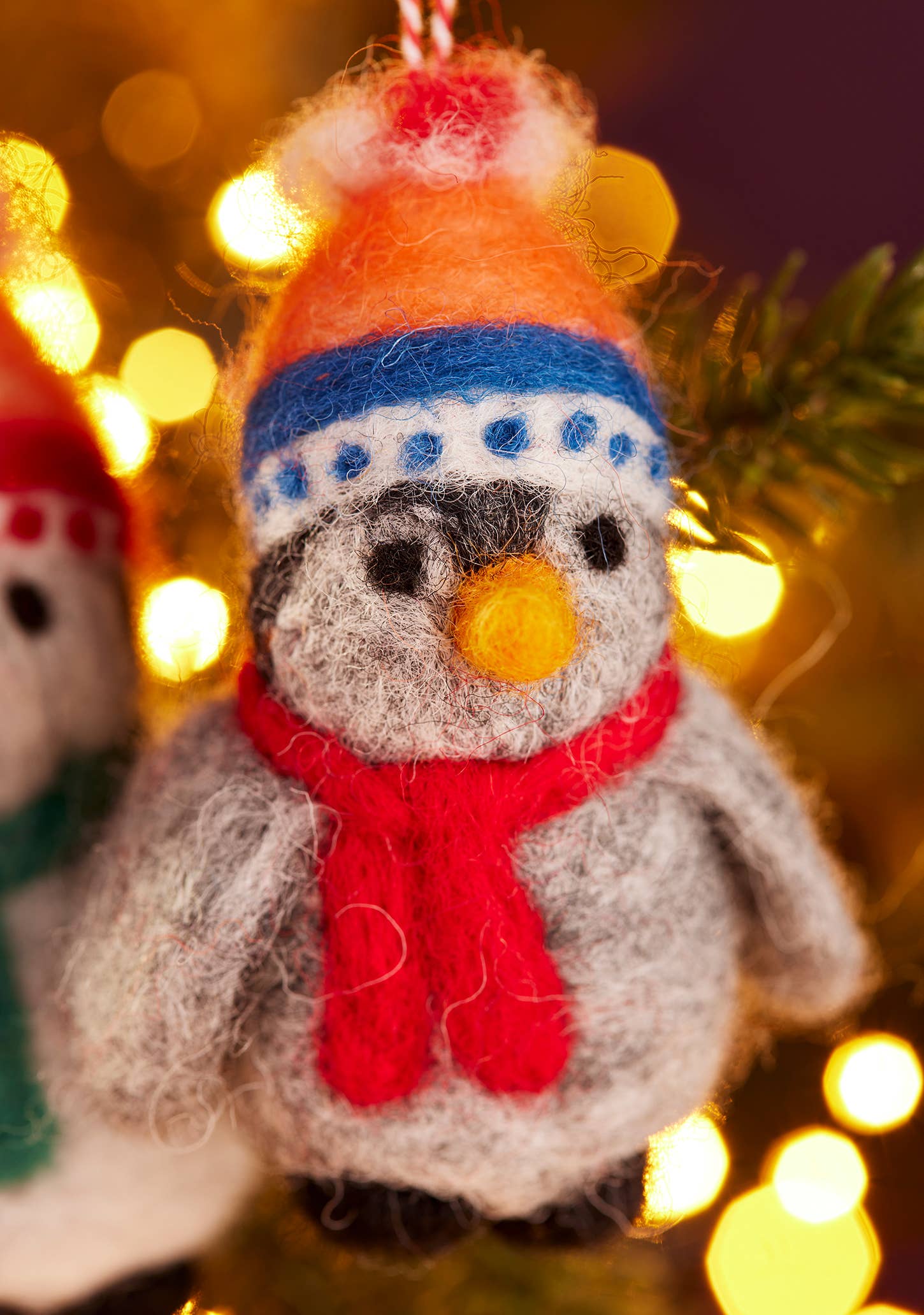 Felt Penguin In Beanie Hat Decoration