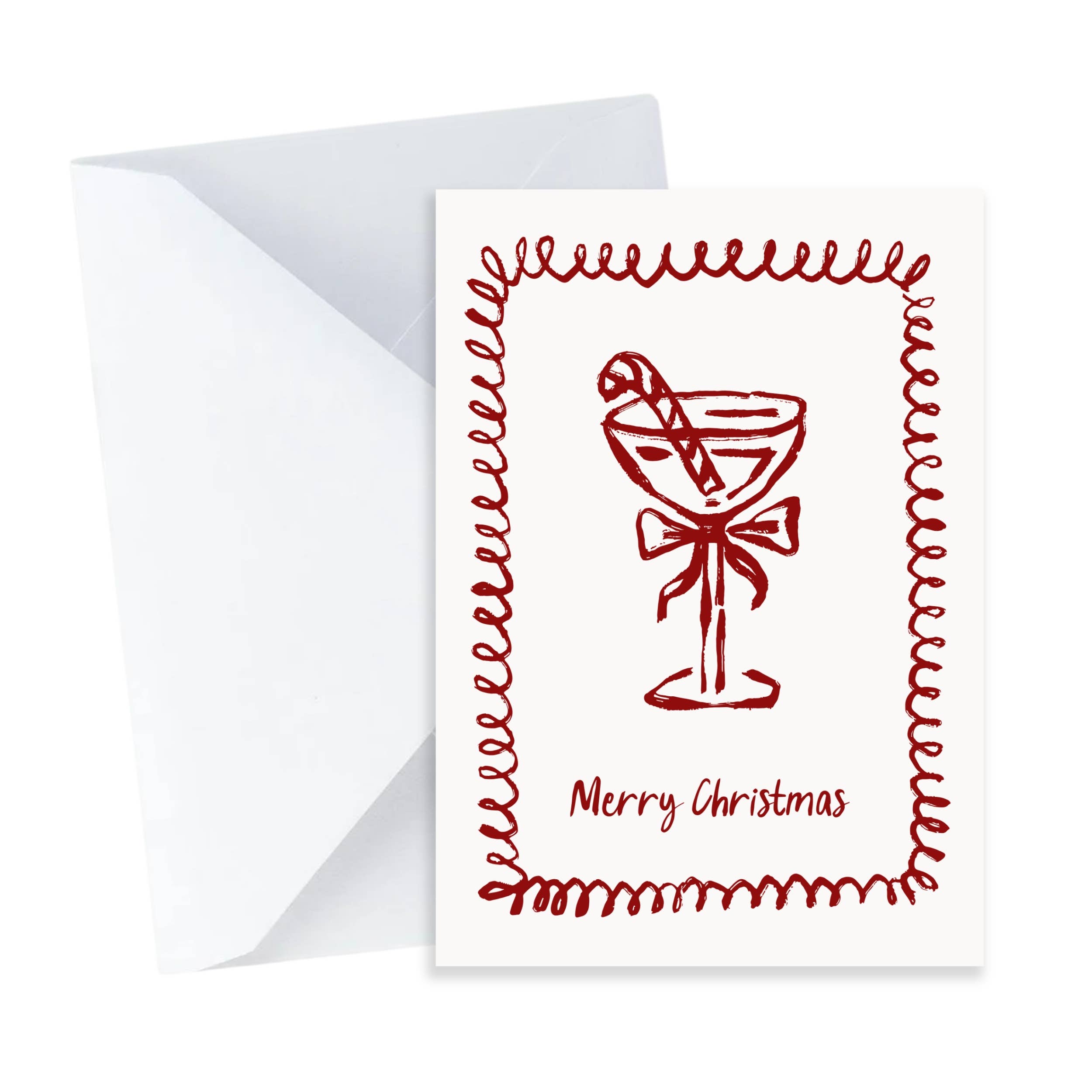 Candy Cane Cocktail Christmas Card