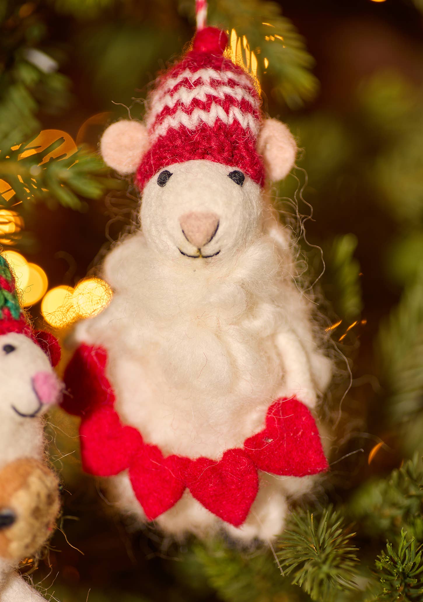 Felt Christmas Sheep Decoration