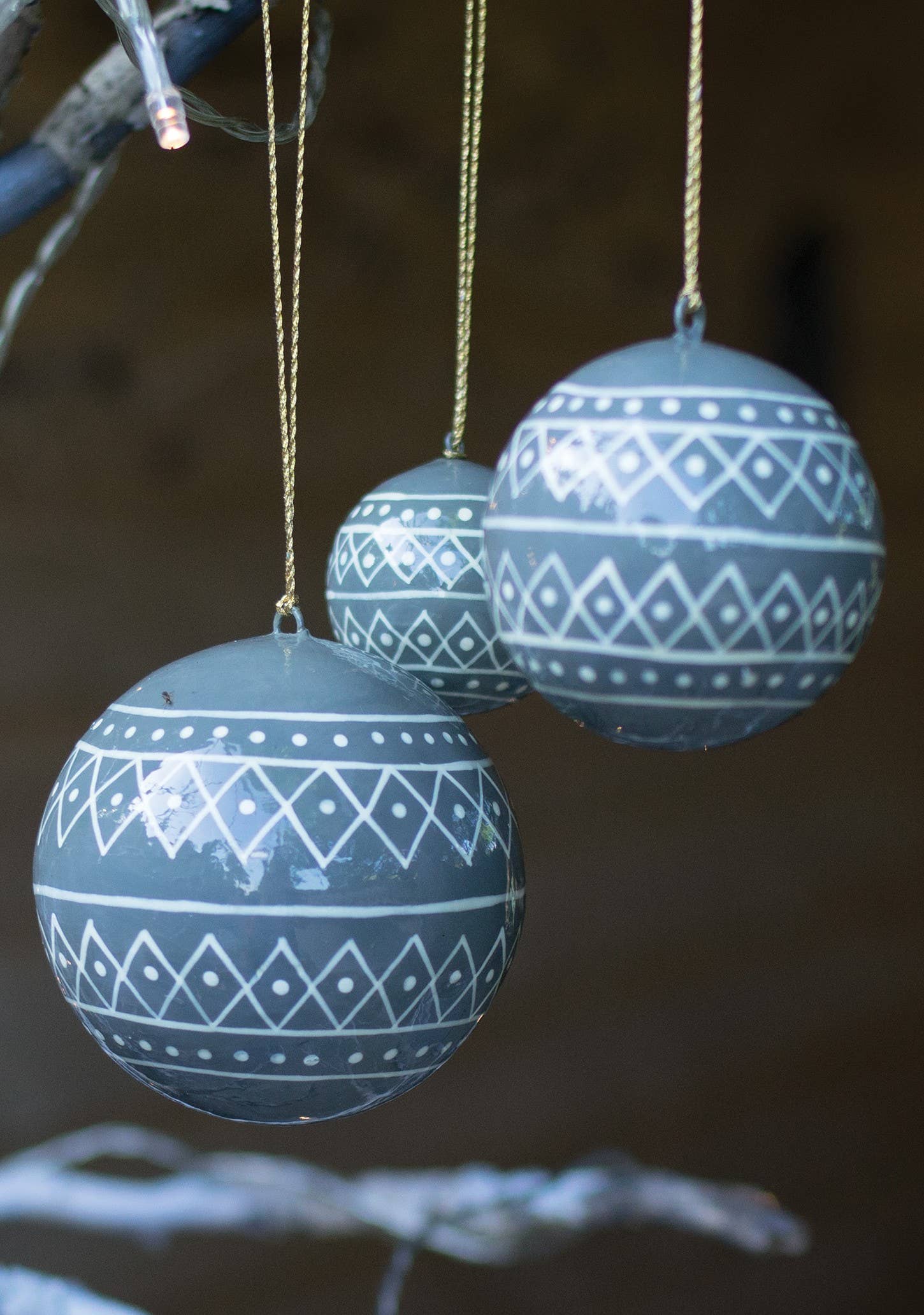 Papier-mâché Hand Painted Baubles