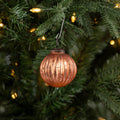 2" Ribbed Kugel Glass Ornament