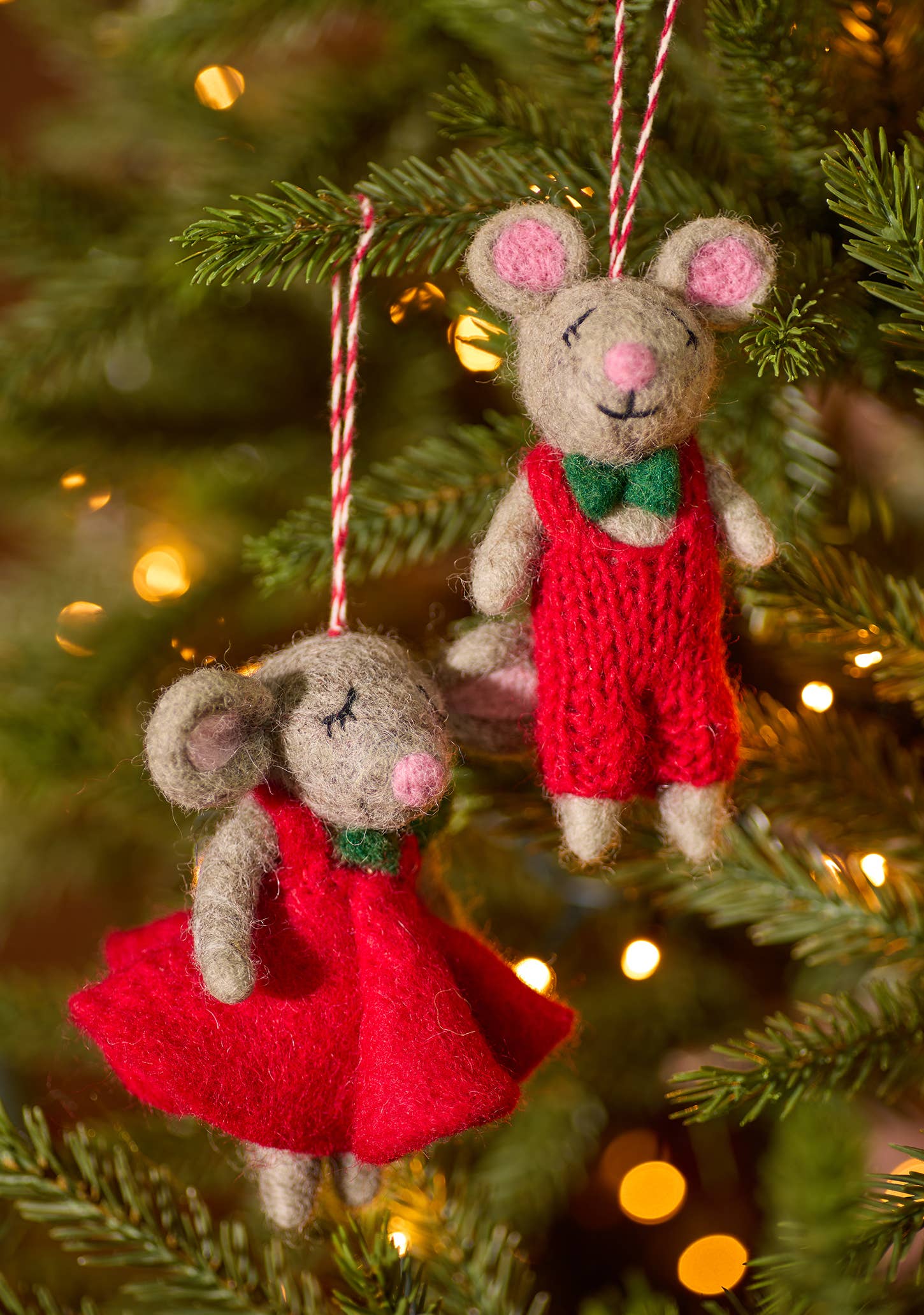 Felt Christmas Mice Decoration