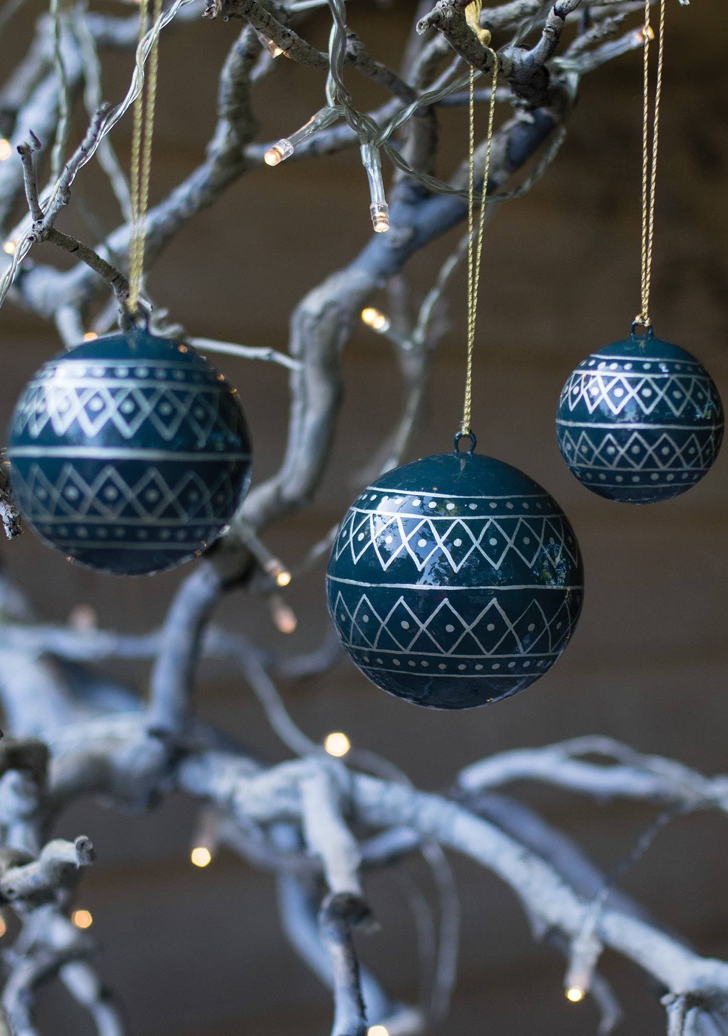 Papier-mâché Hand Painted Baubles
